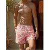 imageVerdusa Mens Drawstring Waist Swimwear Beach Shorts Swim Trunks with PocketsFloral Red