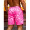 imageVerdusa Mens Drawstring Waist Swimwear Beach Shorts Swim Trunks with PocketsHot Pink
