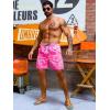 imageVerdusa Mens Drawstring Waist Swimwear Beach Shorts Swim Trunks with PocketsHot Pink