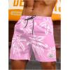 imageVerdusa Mens Drawstring Waist Swimwear Beach Shorts Swim Trunks with PocketsLight Pink