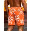 imageVerdusa Mens Drawstring Waist Swimwear Beach Shorts Swim Trunks with PocketsOrange White