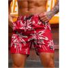 imageVerdusa Mens Drawstring Waist Swimwear Beach Shorts Swim Trunks with PocketsRed