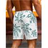 imageVerdusa Mens Drawstring Waist Swimwear Beach Shorts Swim Trunks with PocketsWhite Green