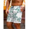 imageVerdusa Mens Drawstring Waist Swimwear Beach Shorts Swim Trunks with PocketsWhite Green
