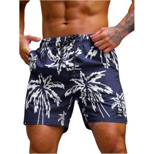 imageVerdusa Mens Drawstring Waist Swimwear Beach Shorts Swim Trunks with PocketsDark Blue
