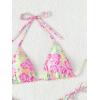 imageVerdusa Womens 2 Piece Boho Floral Halter String Bikini Sets Sexy Bathing SuitsMulticolor