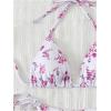 imageVerdusa Womens 2 Piece Boho Floral Halter String Bikini Sets Sexy Bathing SuitsPurple