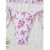 imageVerdusa Womens 2 Piece Boho Floral Halter String Bikini Sets Sexy Bathing SuitsPurple