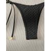 imageVerdusa Womens 2 Piece Triangle Bathing Suit Halter Tops Tie Side Thong Bikini SwimsuitsBlack