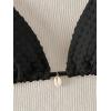 imageVerdusa Womens 2 Piece Triangle Bathing Suit Halter Tops Tie Side Thong Bikini SwimsuitsBlack