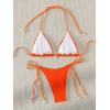 imageVerdusa Womens 2 Piece Triangle Bathing Suit Halter Tops Tie Side Thong Bikini SwimsuitsOrange