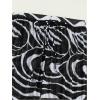 imageVerdusa Womens 3 Piece Swimsuits Tropical Print Halter Bikini Swimsuit with Cover Up PantsBlack