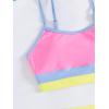 imageVerdusa Girls 2 Piece Colorblock High Waisted Bikini Sets Swimsuit Swimwear Bathing SuitsPink