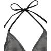 imageVerdusa Womens 2 Piece Bathing Suit Glitter Triangle Top Tie Side Thong Bikini SwimsuitsBlack