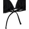 imageVerdusa Womens 2 Piece Bathing Suit Glitter Triangle Top Tie Side Thong Bikini SwimsuitsBlack