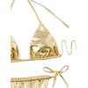 imageVerdusa Womens 2 Piece Bathing Suit Glitter Triangle Top Tie Side Thong Bikini SwimsuitsGold