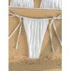 imageVerdusa Womens 2 Piece Bathing Suit Glitter Triangle Top Tie Side Thong Bikini SwimsuitsLight Silver