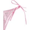 imageVerdusa Womens 2 Piece Bathing Suit Glitter Triangle Top Tie Side Thong Bikini SwimsuitsPink