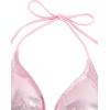 imageVerdusa Womens 2 Piece Bathing Suit Glitter Triangle Top Tie Side Thong Bikini SwimsuitsPink