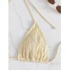 imageVerdusa Womens 2 Piece Bikini Set Swimsuits Swimwear Halter Triangle Top and Thong Bathing SuitBeige