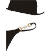 imageVerdusa Womens 2 Piece Bikini Set Swimsuits Swimwear Halter Triangle Top and Thong Bathing SuitDeep Black