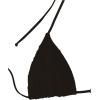 imageVerdusa Womens 2 Piece Bikini Set Swimsuits Swimwear Halter Triangle Top and Thong Bathing SuitDeep Black