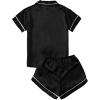 imageVerdusa Womens 2pc Satin Nightwear Button Front Sleepwear Short Sleeve Pajamas SetBlack