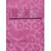 imageVerdusa Womens 2pc Satin Nightwear Button Front Sleepwear Short Sleeve Pajamas SetLeopard Hot Pink