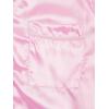 imageVerdusa Womens 2pc Satin Nightwear Button Front Sleepwear Short Sleeve Pajamas SetLight Pink a