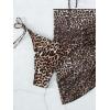 imageVerdusa Womens 3 Piece Leopard Print Tie Side Thong Halter Bikini with Beach Skirt SwimsuitsMulticolored