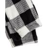 imageVerdusa Womens Buffalo Plaid Print Fuzzy Pajama Pants Loungewear Sleep PantsBlack and White