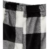 imageVerdusa Womens Buffalo Plaid Print Fuzzy Pajama Pants Loungewear Sleep PantsBlack and White