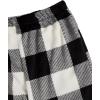 imageVerdusa Womens Buffalo Plaid Print Fuzzy Pajama Pants Loungewear Sleep PantsBlack and White