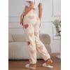 imageVerdusa Womens Buffalo Plaid Print Fuzzy Pajama Pants Loungewear Sleep PantsHeart Apricot