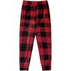 imageVerdusa Womens Buffalo Plaid Print Fuzzy Pajama Pants Loungewear Sleep PantsRed