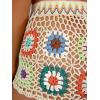 imageVerdusa Womens Crochet Bikini Swimsuit Cover Up Hollow Out Sheer Beach ShortsMulticolor