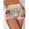 imageVerdusa Womens Crochet Bikini Swimsuit Cover Up Hollow Out Sheer Beach ShortsMulticolor