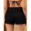 imageVerdusa Womens Hollow Out Crochet Beach Cover Up Knit Loose Wide Leg ShortsBlack