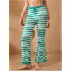 imageVerdusa Womens Hollow Out Crochet Knit Striped High Waist Swimwear Cover Up PantsGreen
