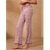 imageVerdusa Womens Hollow Out Crochet Knit Striped High Waist Swimwear Cover Up PantsPink