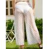 imageVerdusa Womens Plus Size See Through Beach Cover Up Loose Pants Swimsuit Bikini BottomHollow Out White