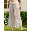 imageVerdusa Womens Plus Size See Through Beach Cover Up Loose Pants Swimsuit Bikini BottomHollow Out White