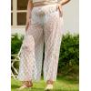 imageVerdusa Womens Plus Size See Through Beach Cover Up Loose Pants Swimsuit Bikini BottomHollow Out White