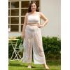 imageVerdusa Womens Plus Size See Through Beach Cover Up Loose Pants Swimsuit Bikini BottomHollow Out White
