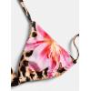 imageVerdusa Womens Y2K Bikini 2 Piece Cheetah Floral Swimsuit Halter Triangle Tie Side String Bikini SetMulticolor