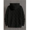 imageVerdusa Mens Fuzzy Pullover Hoodie Long Sleeve Letter Embroidery Hooded SweatshirtBlack
