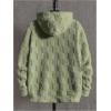 imageVerdusa Mens Fuzzy Pullover Hoodie Long Sleeve Letter Embroidery Hooded SweatshirtGreen L