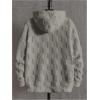 imageVerdusa Mens Fuzzy Pullover Hoodie Long Sleeve Letter Embroidery Hooded SweatshirtLight Grey L
