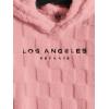 imageVerdusa Mens Fuzzy Pullover Hoodie Long Sleeve Letter Embroidery Hooded SweatshirtPink