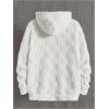 imageVerdusa Mens Fuzzy Pullover Hoodie Long Sleeve Letter Embroidery Hooded SweatshirtWhite
